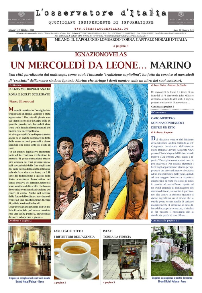 L'osservatore d'Italia edizione del 29 Ottobre 2015